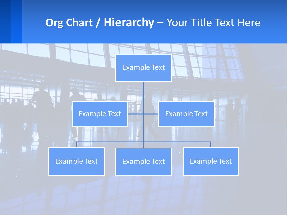 A Group Of People Walking Through An Airport PowerPoint Template