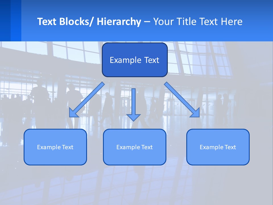 A Group Of People Walking Through An Airport PowerPoint Template