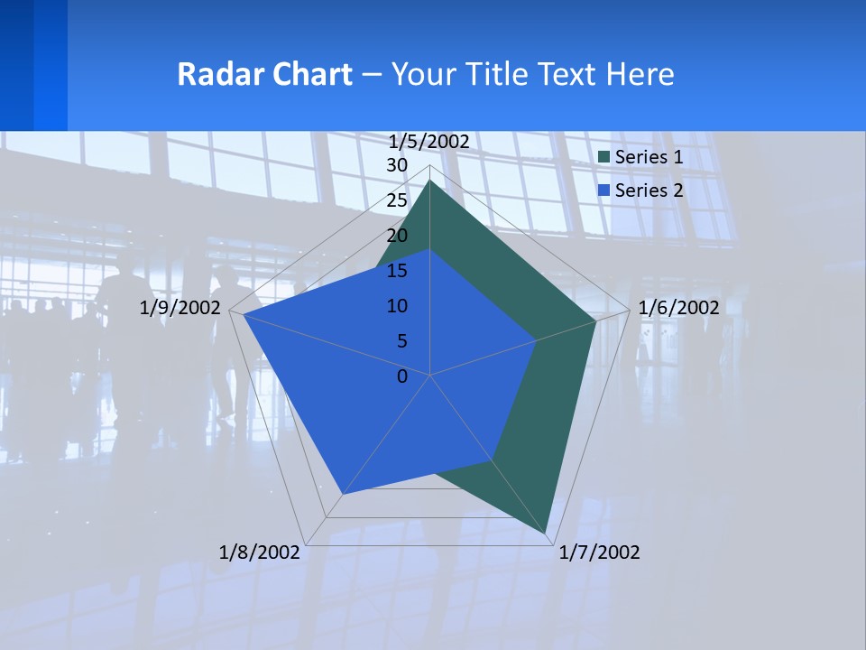 A Group Of People Walking Through An Airport PowerPoint Template