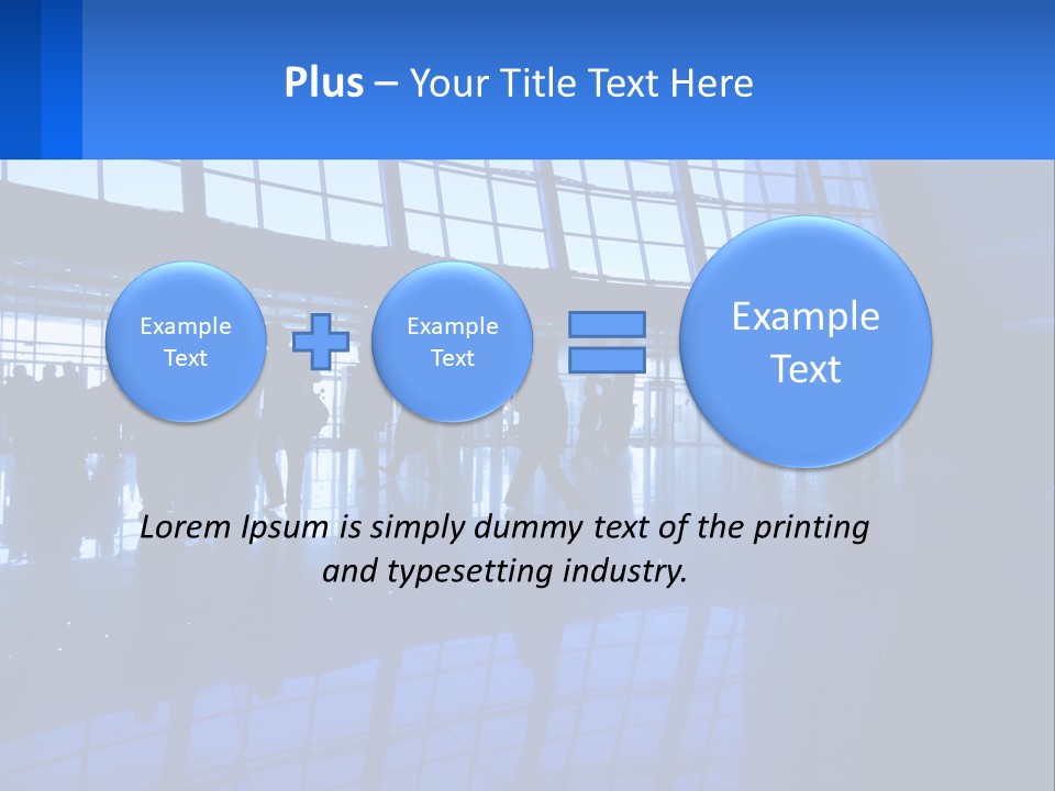 A Group Of People Walking Through An Airport PowerPoint Template