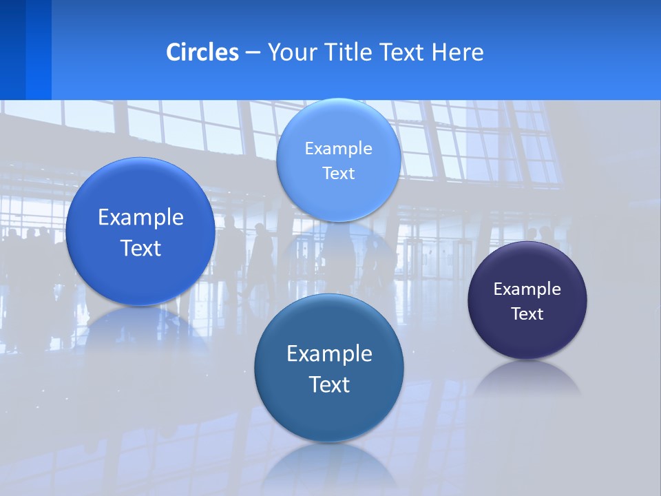 A Group Of People Walking Through An Airport PowerPoint Template