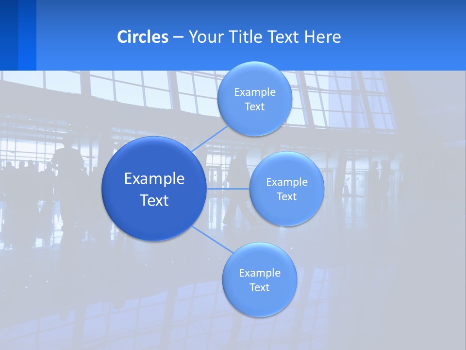 A Group Of People Walking Through An Airport PowerPoint Template