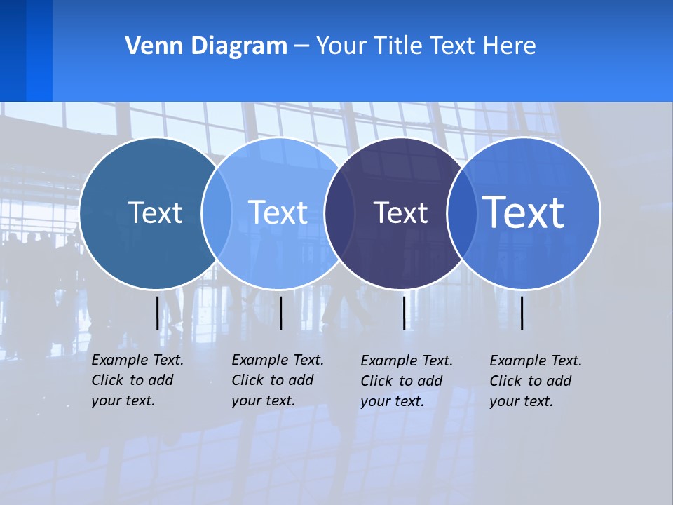 A Group Of People Walking Through An Airport PowerPoint Template