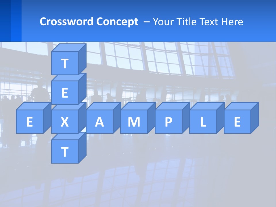 A Group Of People Walking Through An Airport PowerPoint Template