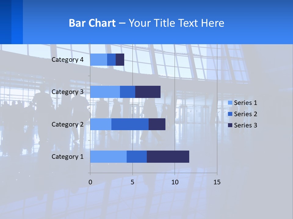 A Group Of People Walking Through An Airport PowerPoint Template