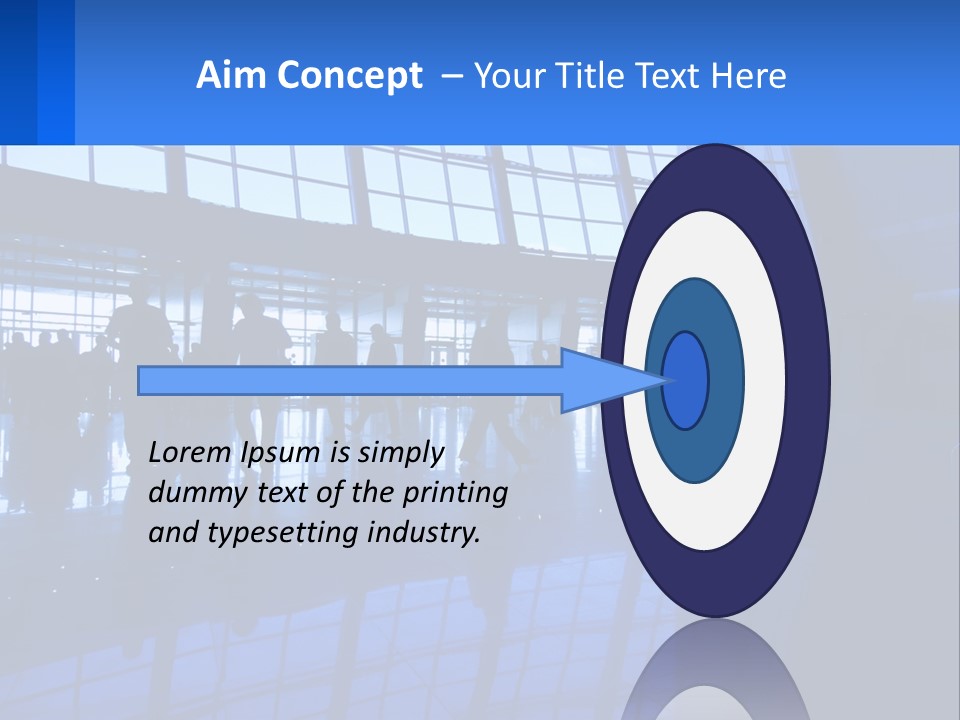 A Group Of People Walking Through An Airport PowerPoint Template