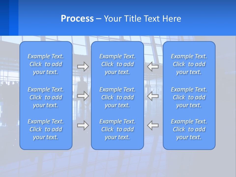 A Group Of People Walking Through An Airport PowerPoint Template