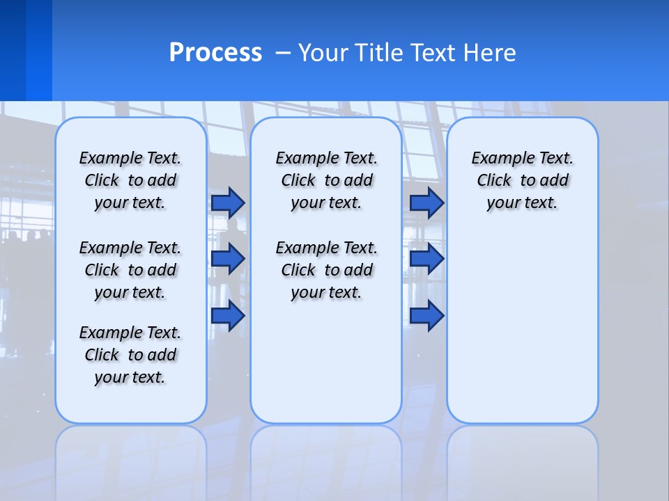 A Group Of People Walking Through An Airport PowerPoint Template