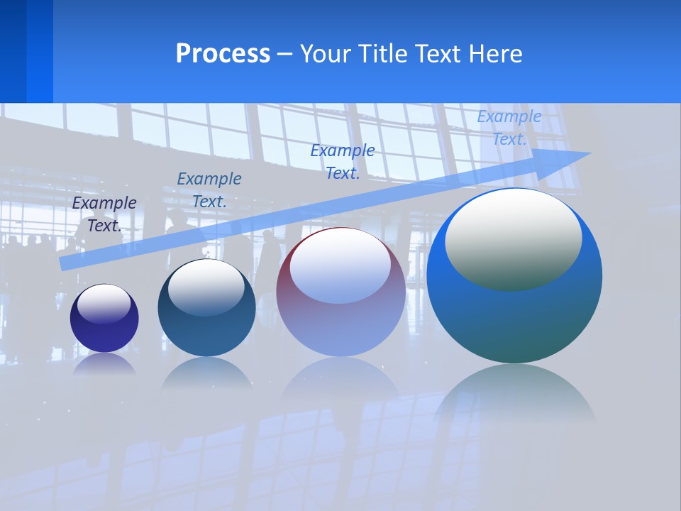 A Group Of People Walking Through An Airport PowerPoint Template