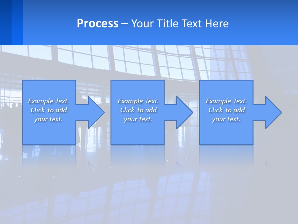 A Group Of People Walking Through An Airport PowerPoint Template