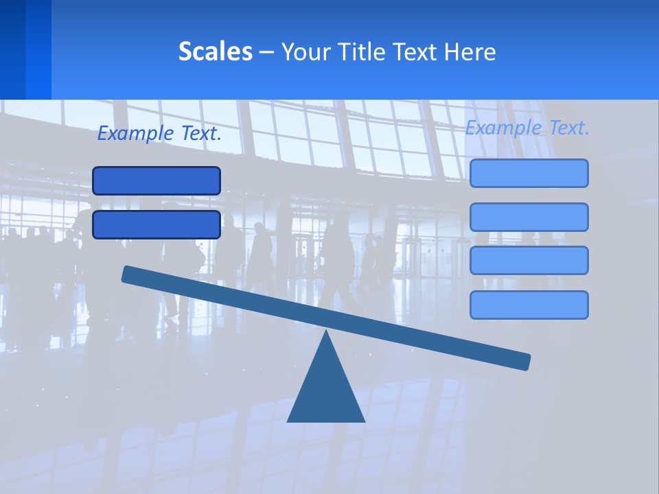 A Group Of People Walking Through An Airport PowerPoint Template