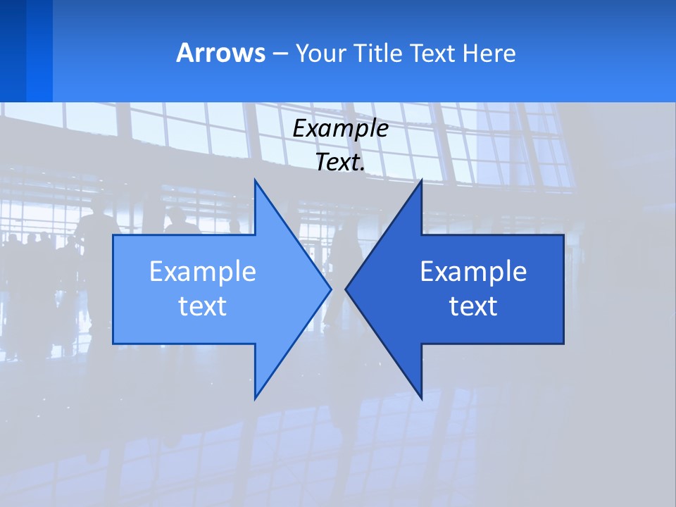 A Group Of People Walking Through An Airport PowerPoint Template