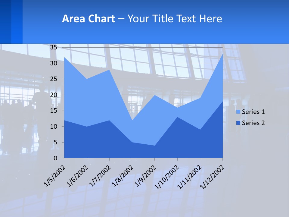 A Group Of People Walking Through An Airport PowerPoint Template