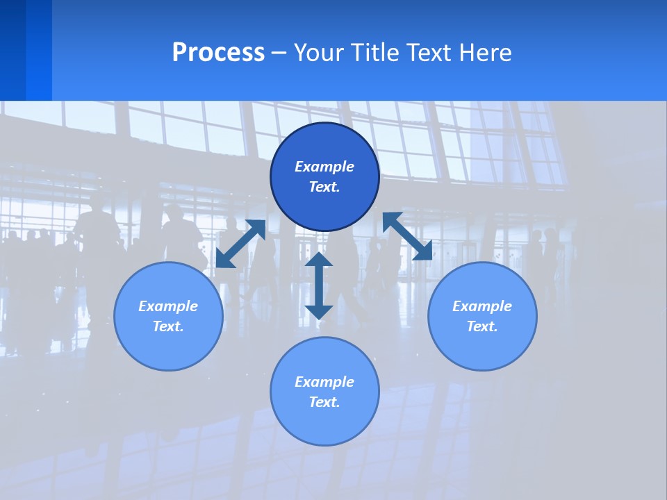 A Group Of People Walking Through An Airport PowerPoint Template