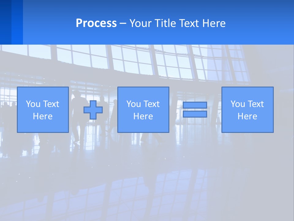 A Group Of People Walking Through An Airport PowerPoint Template
