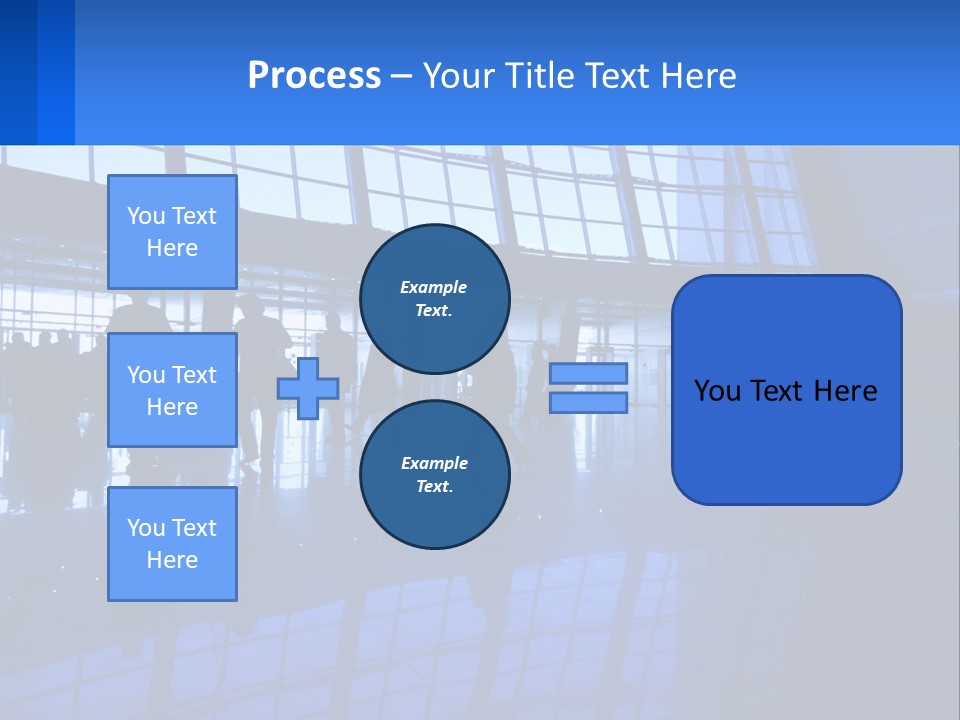 A Group Of People Walking Through An Airport PowerPoint Template