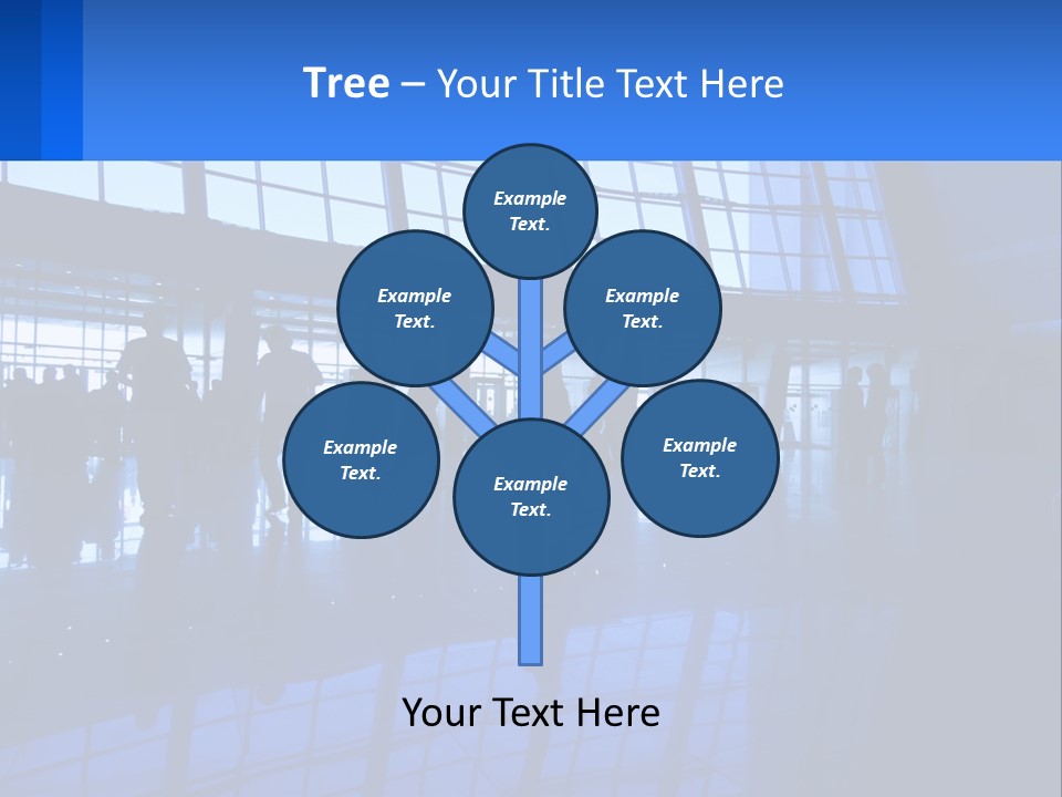 A Group Of People Walking Through An Airport PowerPoint Template