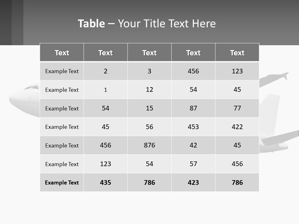 An Airplane Is Flying In The Sky With A Gray Background PowerPoint Template