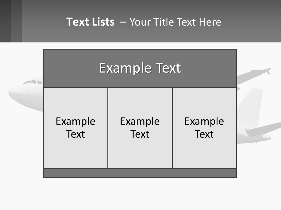 An Airplane Is Flying In The Sky With A Gray Background PowerPoint Template