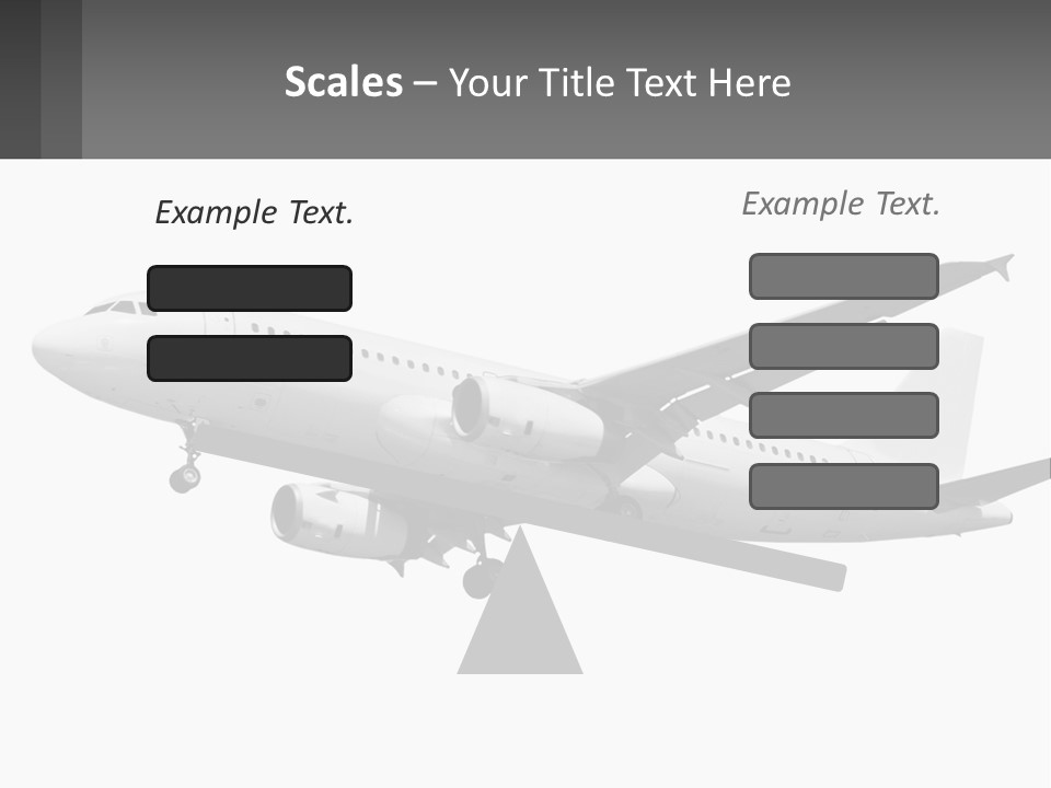 An Airplane Is Flying In The Sky With A Gray Background PowerPoint Template