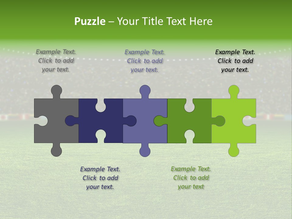 A Soccer Field With A Stadium Full Of People PowerPoint Template