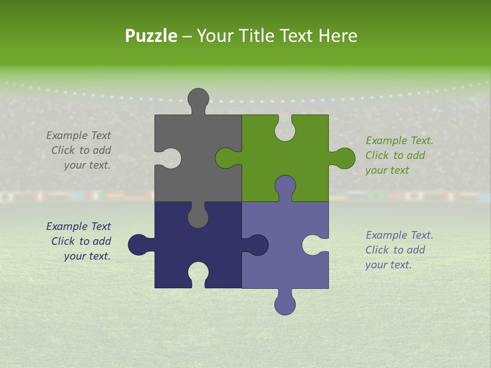 A Soccer Field With A Stadium Full Of People PowerPoint Template