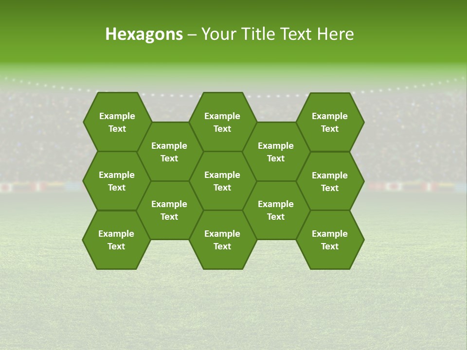 A Soccer Field With A Stadium Full Of People PowerPoint Template