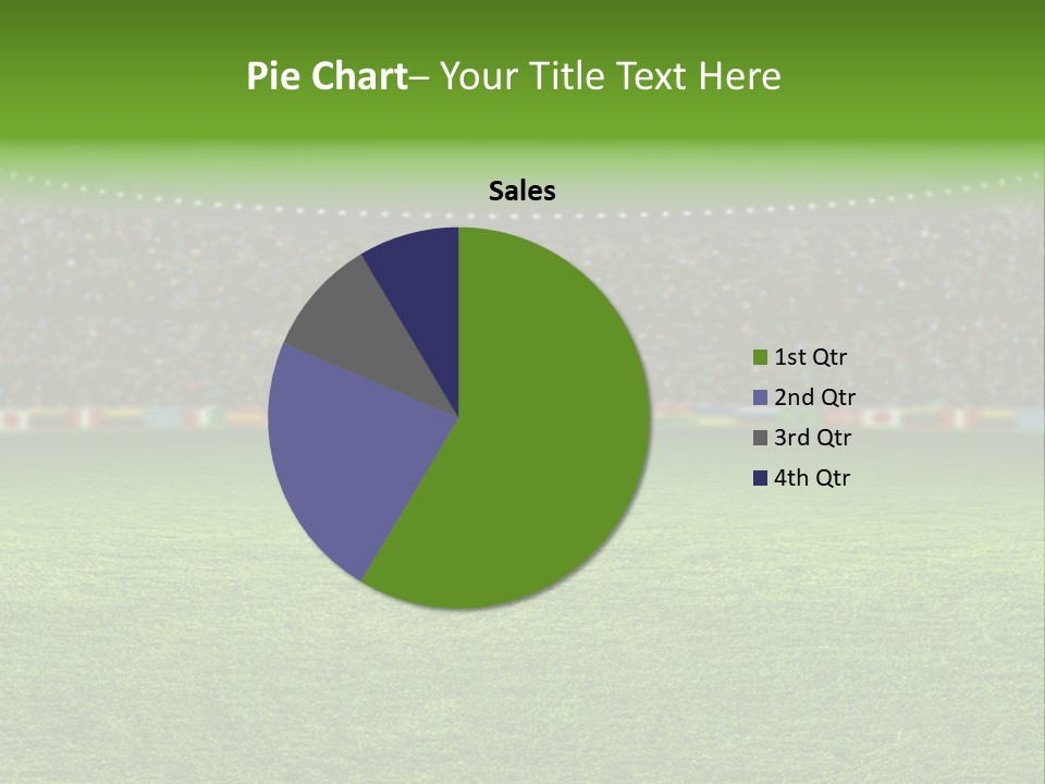 A Soccer Field With A Stadium Full Of People PowerPoint Template
