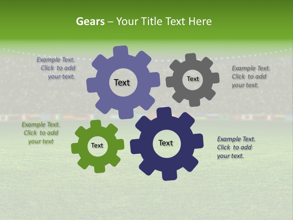 A Soccer Field With A Stadium Full Of People PowerPoint Template