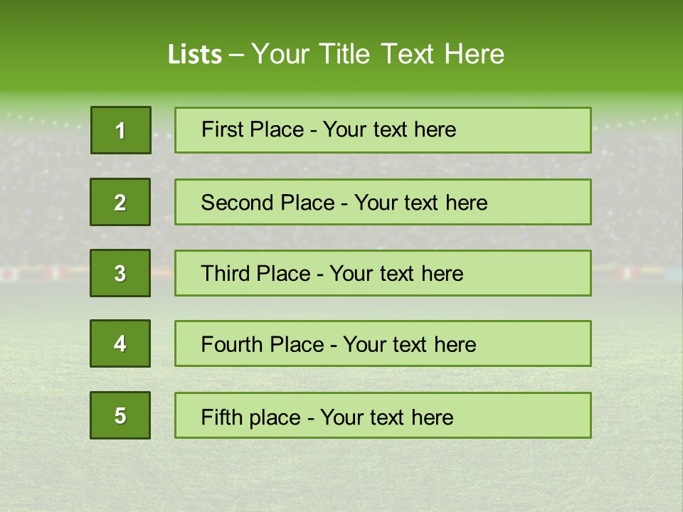 A Soccer Field With A Stadium Full Of People PowerPoint Template