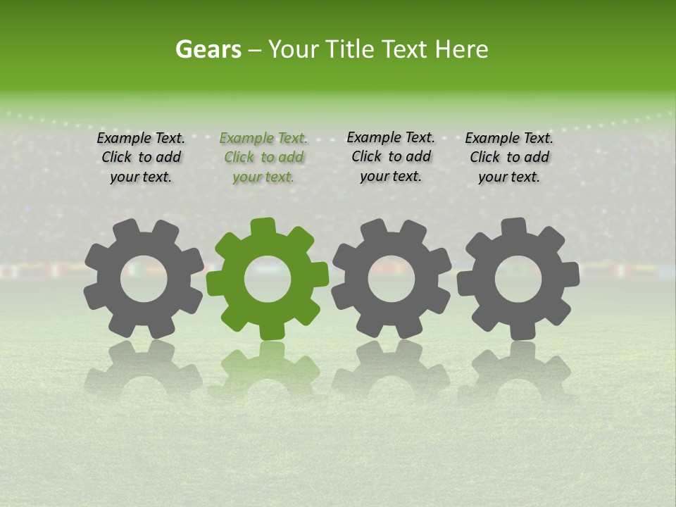 A Soccer Field With A Stadium Full Of People PowerPoint Template