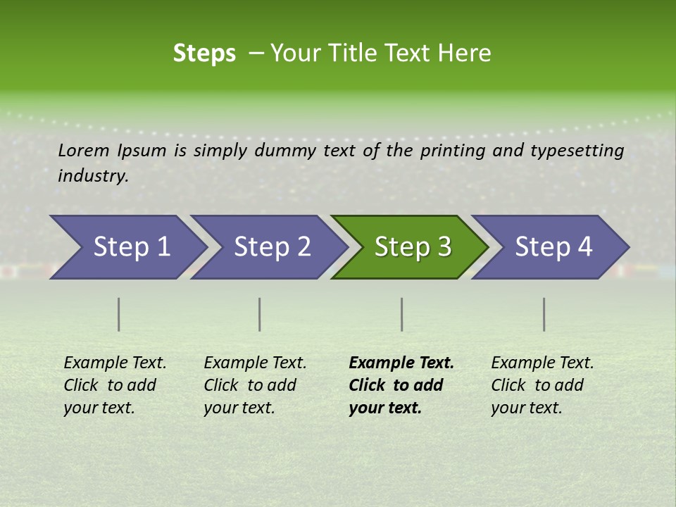 A Soccer Field With A Stadium Full Of People PowerPoint Template