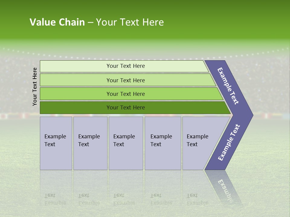 A Soccer Field With A Stadium Full Of People PowerPoint Template