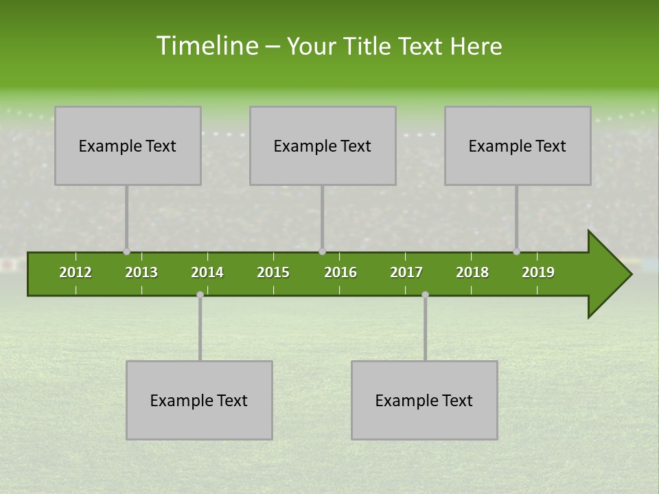 A Soccer Field With A Stadium Full Of People PowerPoint Template
