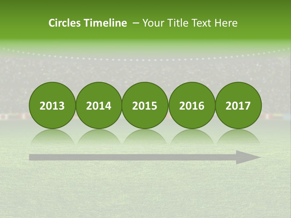 A Soccer Field With A Stadium Full Of People PowerPoint Template