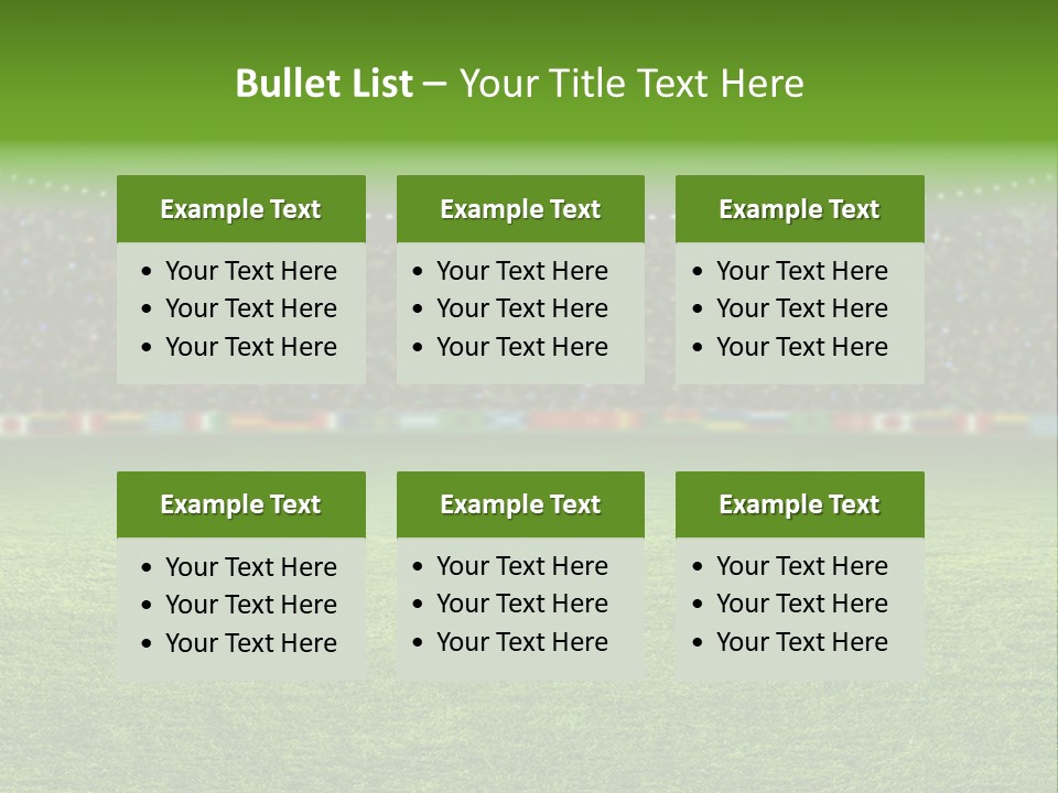 A Soccer Field With A Stadium Full Of People PowerPoint Template