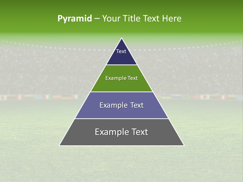 A Soccer Field With A Stadium Full Of People PowerPoint Template