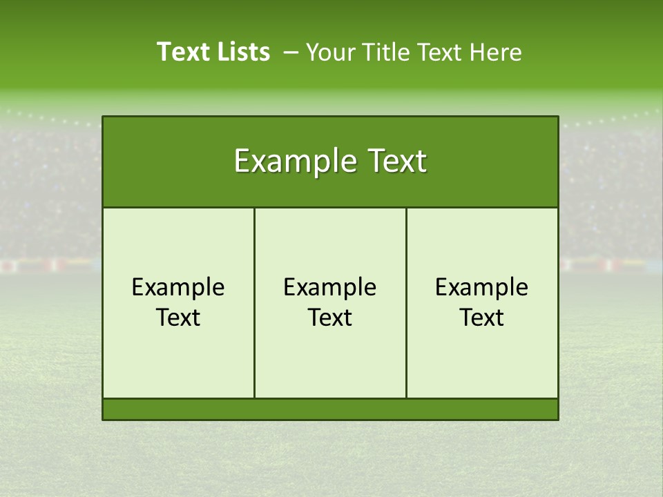 A Soccer Field With A Stadium Full Of People PowerPoint Template