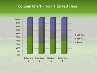 A Soccer Field With A Stadium Full Of People PowerPoint Template