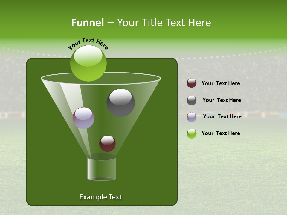 A Soccer Field With A Stadium Full Of People PowerPoint Template