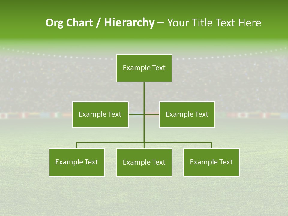 A Soccer Field With A Stadium Full Of People PowerPoint Template