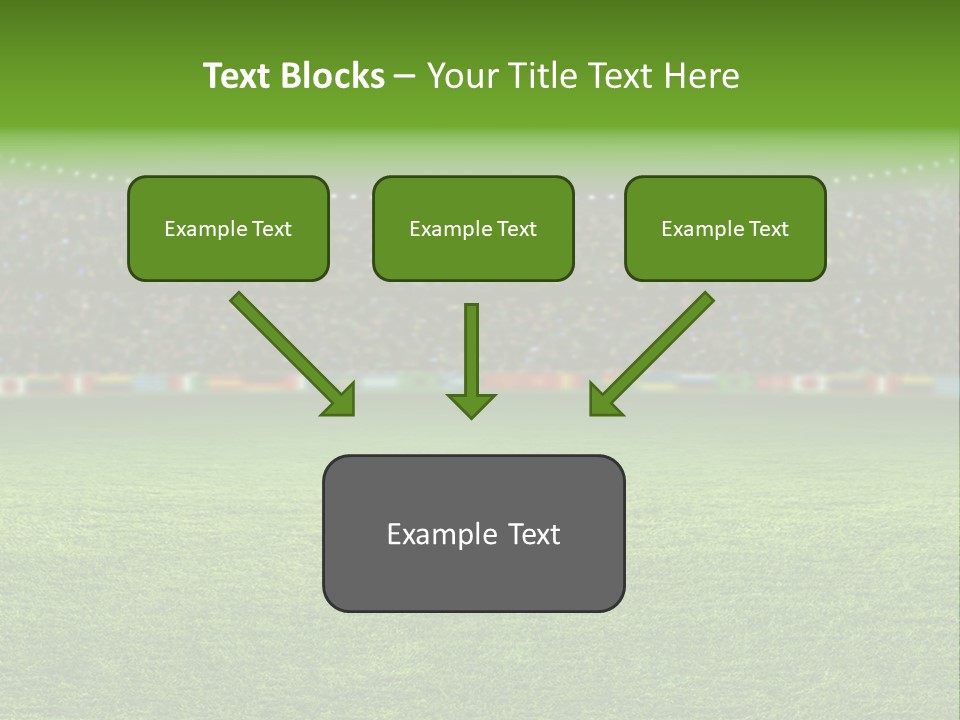 A Soccer Field With A Stadium Full Of People PowerPoint Template