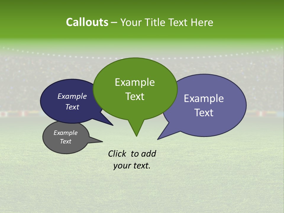 A Soccer Field With A Stadium Full Of People PowerPoint Template