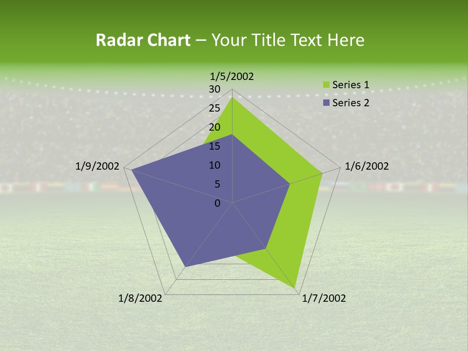 A Soccer Field With A Stadium Full Of People PowerPoint Template