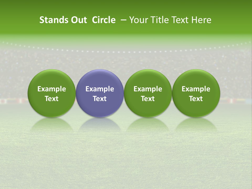 A Soccer Field With A Stadium Full Of People PowerPoint Template