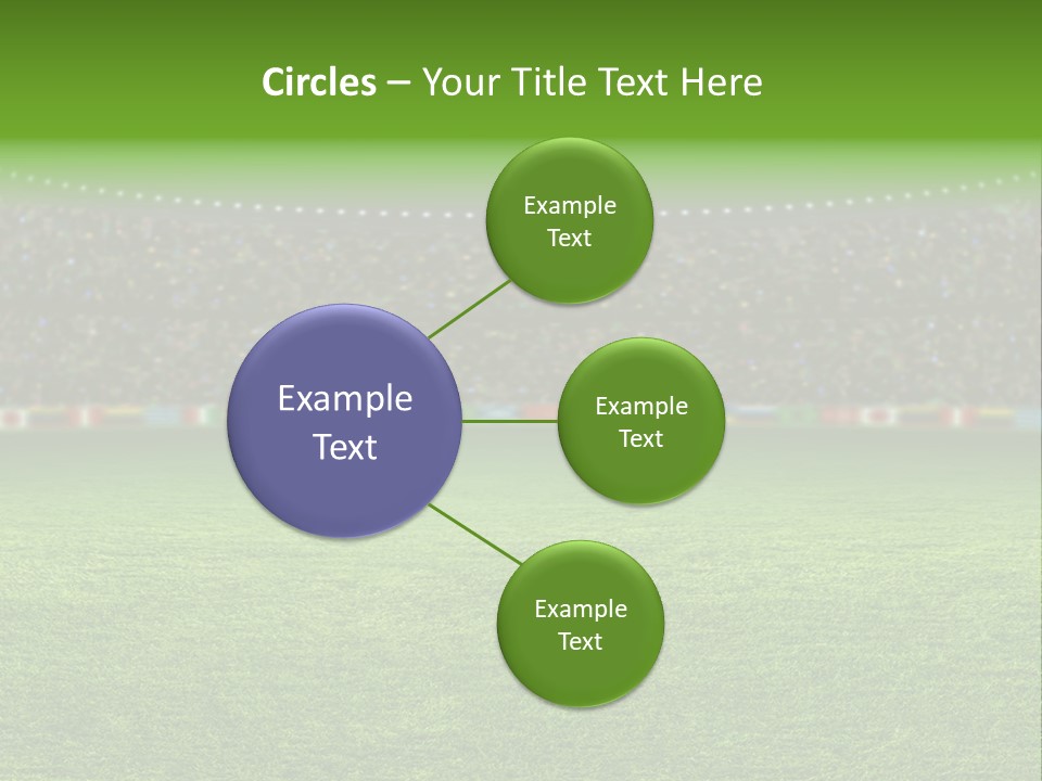 A Soccer Field With A Stadium Full Of People PowerPoint Template