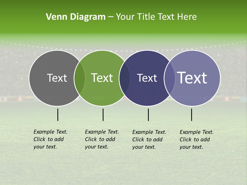 A Soccer Field With A Stadium Full Of People PowerPoint Template