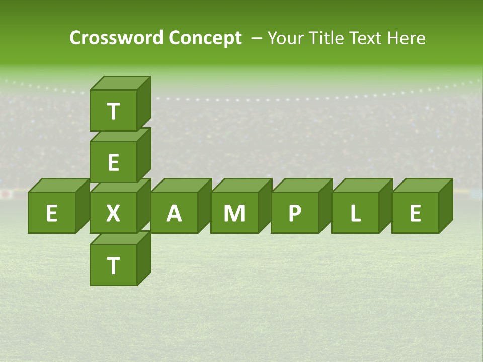 A Soccer Field With A Stadium Full Of People PowerPoint Template