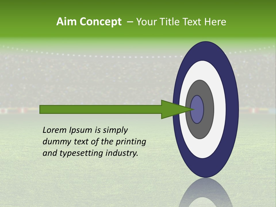 A Soccer Field With A Stadium Full Of People PowerPoint Template