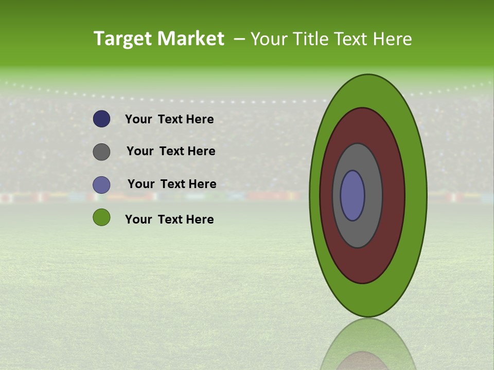 A Soccer Field With A Stadium Full Of People PowerPoint Template